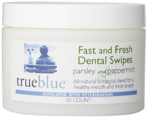 TrueBlue Cat and Dog Dental Swipes Peppermint/Parsley - 50 ct Jar