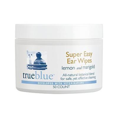 TrueBlue Cat and Dog Ear Wipes - Lemon Marigold and Aloe Vera - 50 ct Jar  