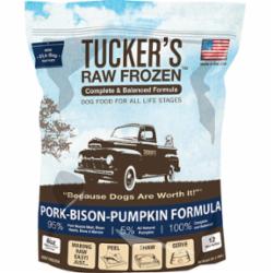 Tucker's Dog Frozen Patties Complete Balance Pork and Bison - 3 lbs  