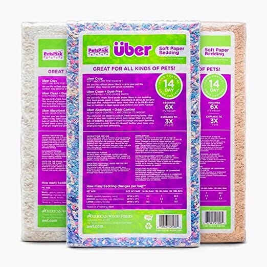 Uber Soft Paper Pet Bedding - Pink/White - 36 L