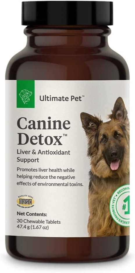 Ultimate Pet Nutrition Canine Detox Tablets Liver & Enviromental Support Dog Supplement...