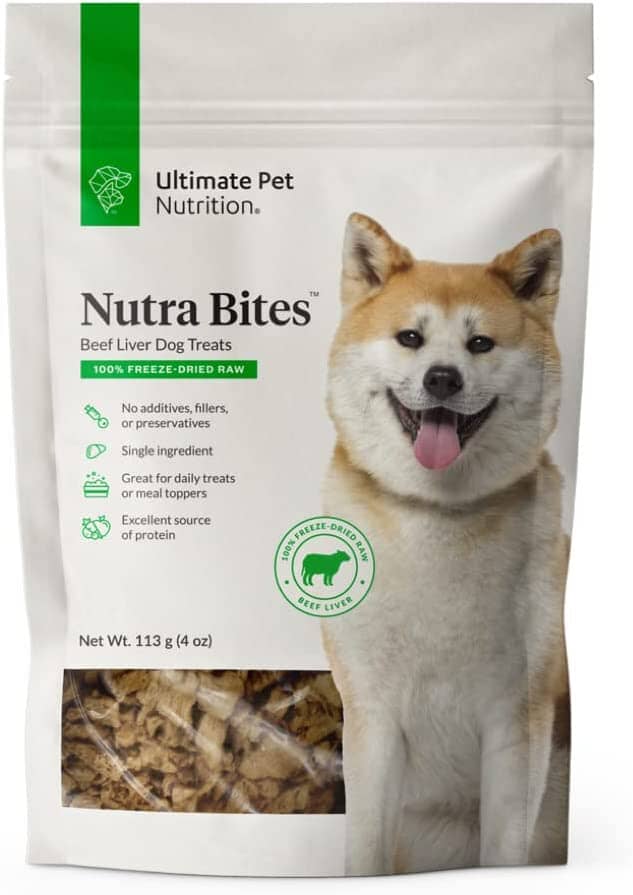 Ultimate Pet Nutrition Nutra Bites Beef Liver Freeze-Dried Dog Treats - 4 Oz  