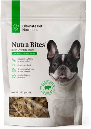 Ultimate Pet Nutrition Nutra Bites Bison Liver Freeze-Dried Dog Treats - 4 Oz
