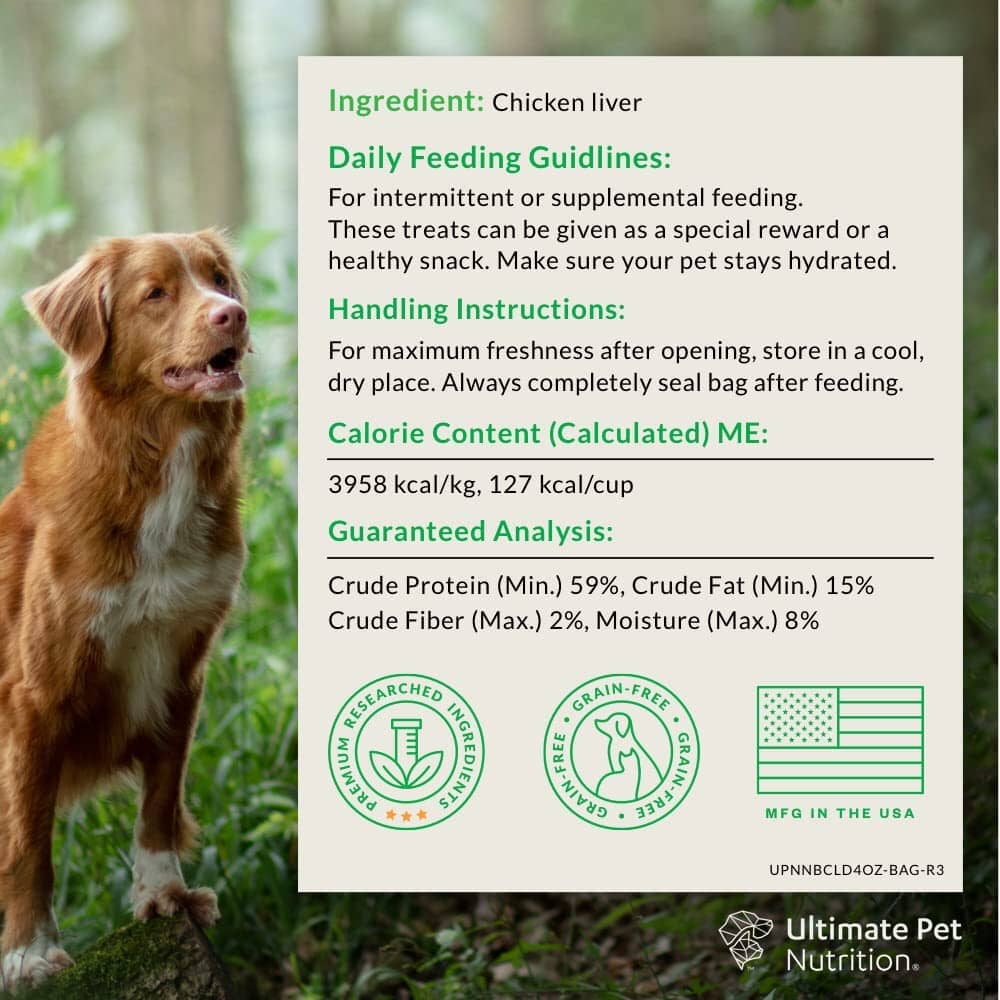 Ultimate Pet Nutrition Nutra Bites Chicken Liver Freeze-Dried Dog Treats - 4 Oz  