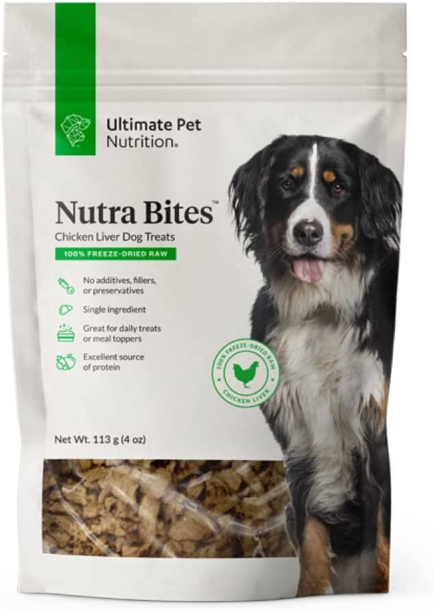 Ultimate Pet Nutrition Nutra Bites Chicken Liver Freeze-Dried Dog Treats - 4 Oz  