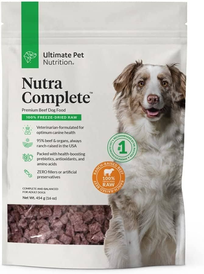 Ultimate Pet Nutrition Nutra Complete Beef Freeze-Dried Dog Food - 16 Oz