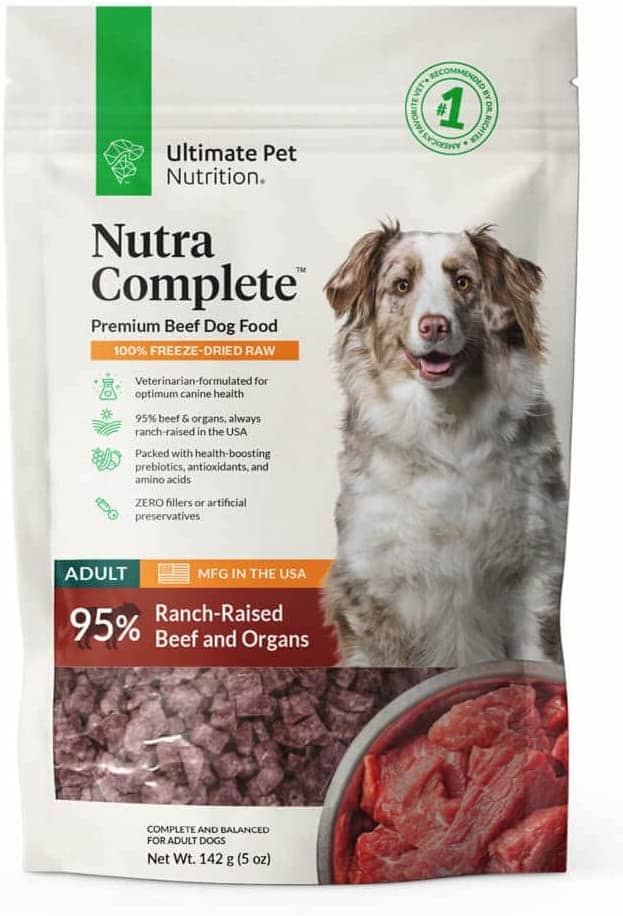 Ultimate Pet Nutrition Nutra Complete Beef Freeze-Dried Dog Food - 5 Oz  