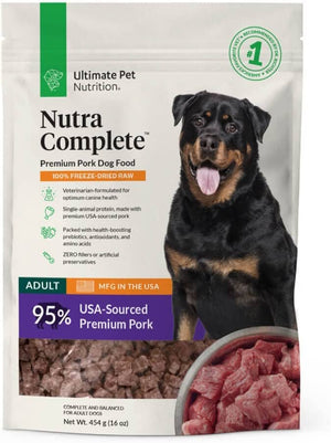 Ultimate Pet Nutrition Nutra Complete Pork Freeze-Dried Dog Food - 16 Oz