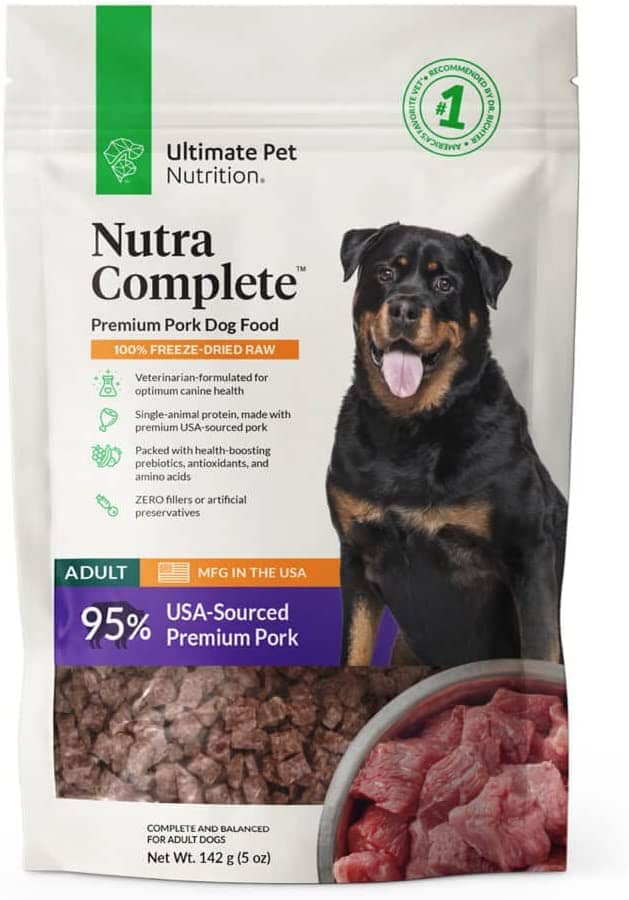 Ultimate Pet Nutrition Nutra Complete Pork Freeze-Dried Dog Food - 5 Oz  