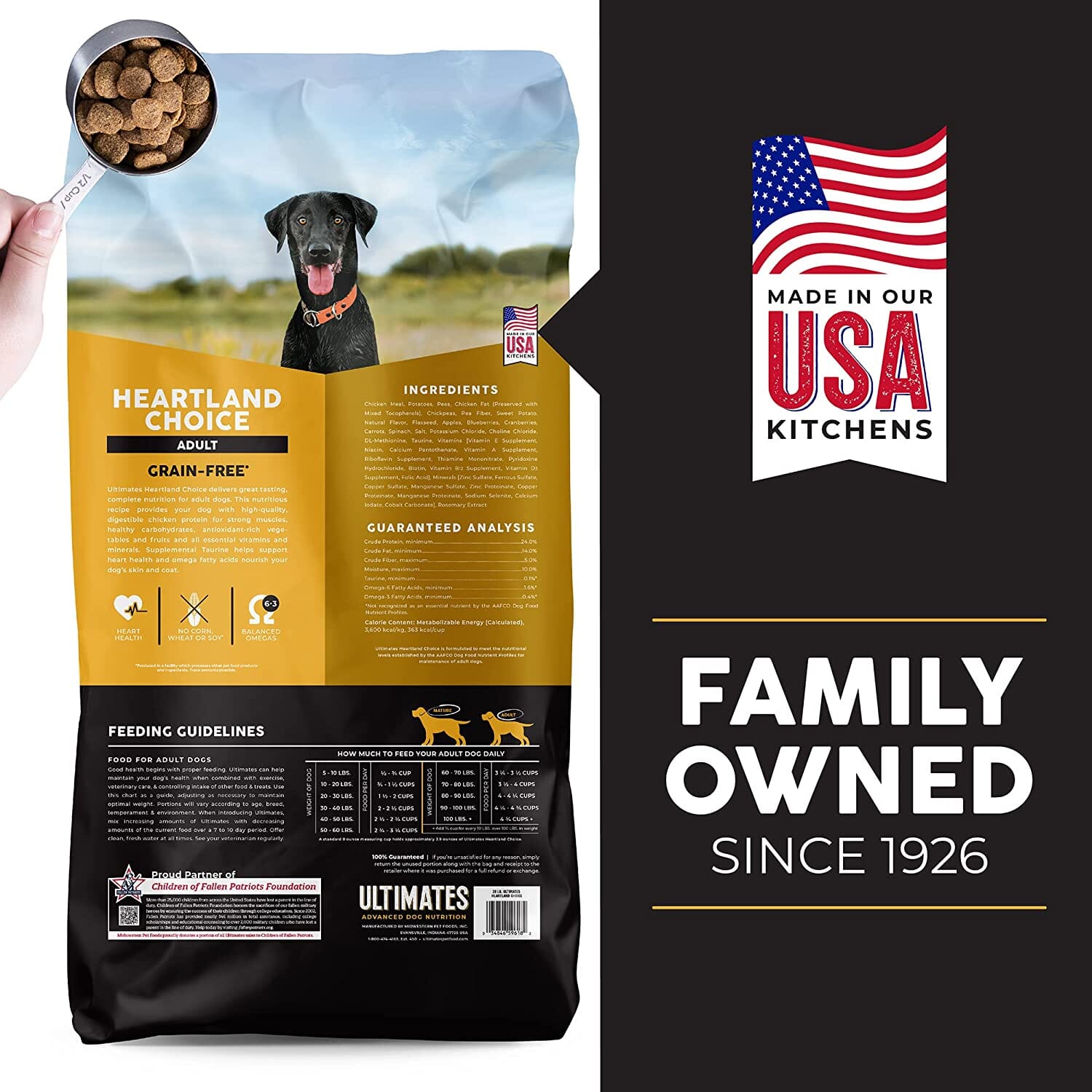 Ultimates Pro Pac Grain-Free Heartland Choice Chicken Meal Dry Dog Food - 28 Lbs  