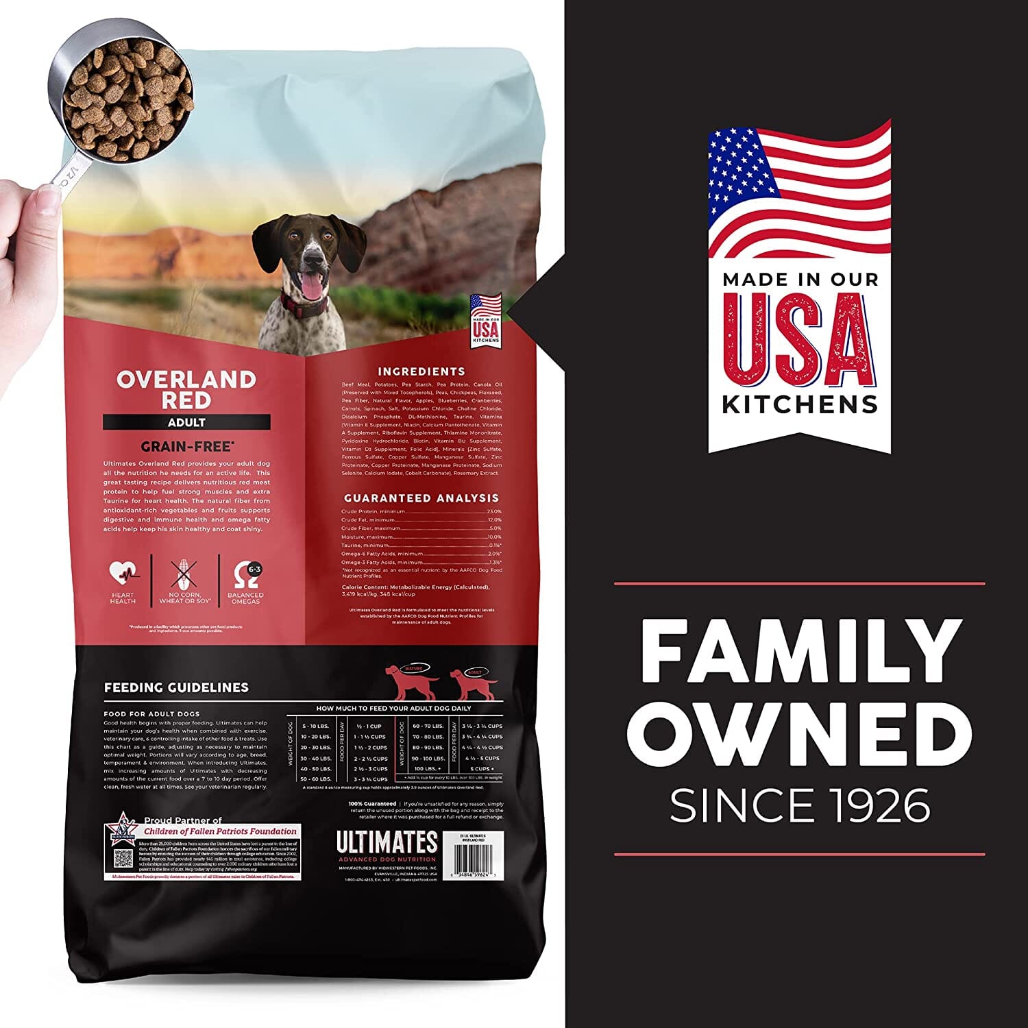 Ultimates Pro Pac Grain-Free Overland Beef Meal Dry Dog Food - 28 Lbs  