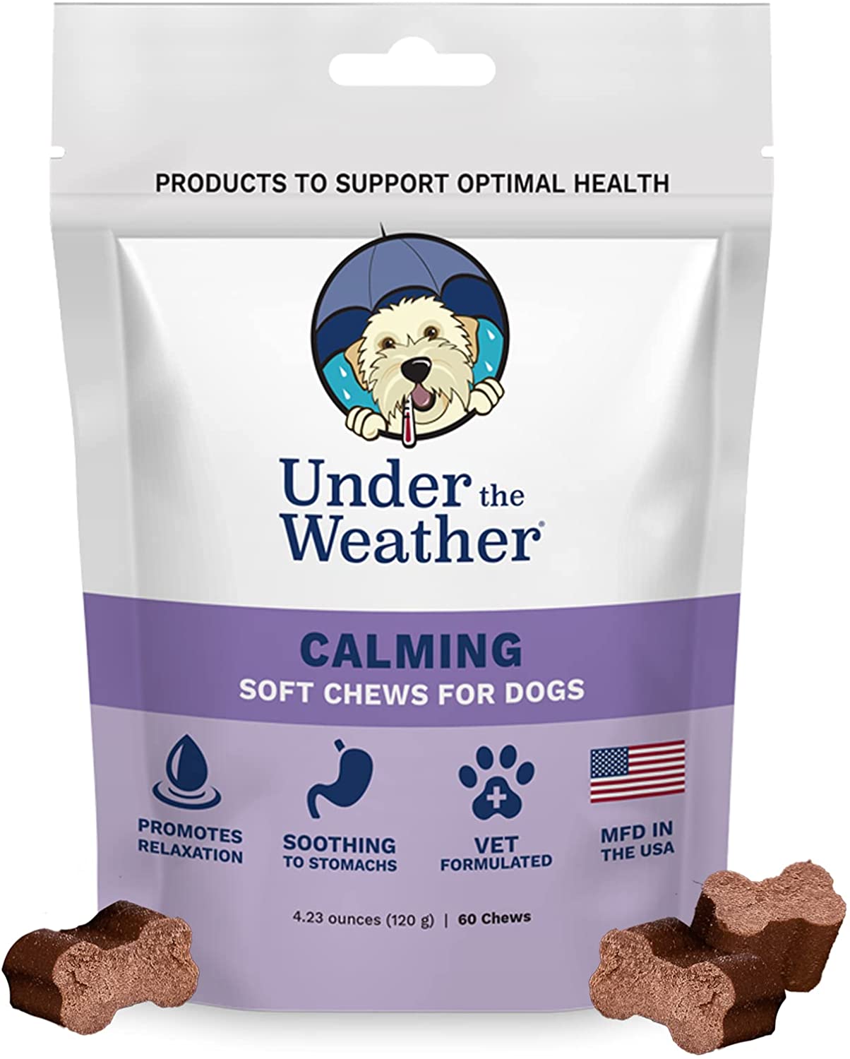 Under the Weather Calming Chewy Dog Supplements - 60 Count  