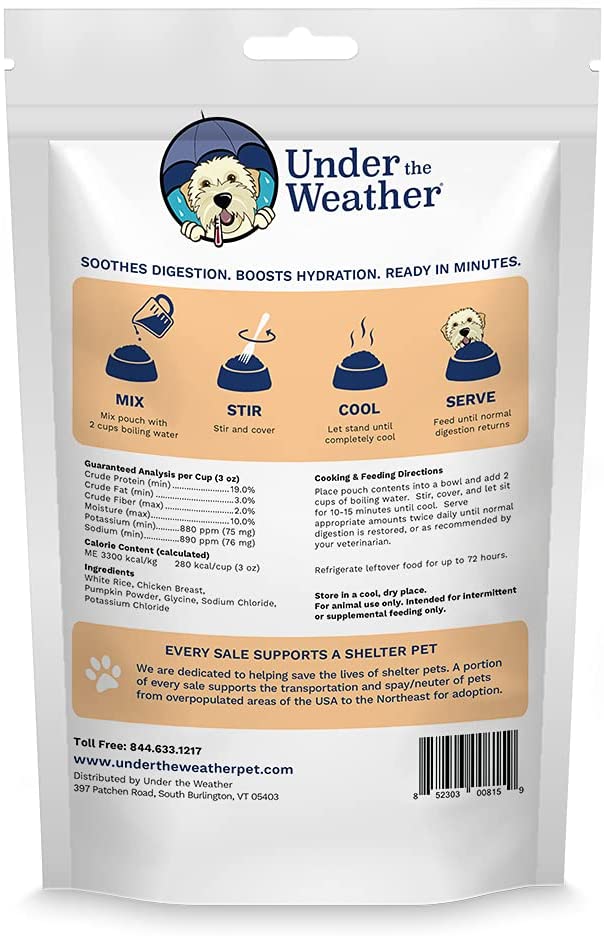 Under the Weather Chicken & Rice with Pumpkin Freeze-Dried Dog Food - 6 oz  