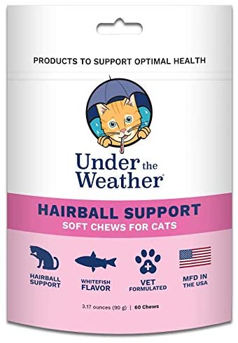 Under the Weather Hairball Support Chewy Cat Supplements - 60 Count  