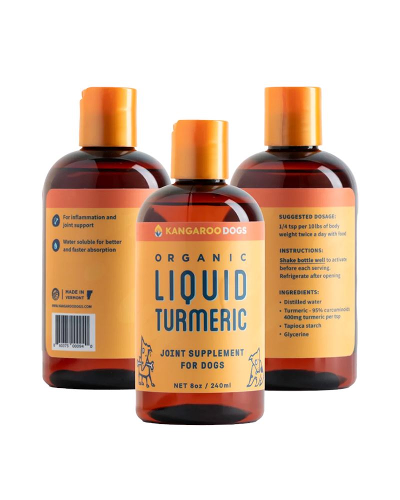 Under the Weather Kangaroo Dog Liquid Turmeric Dog Supplements 8 Oz Pet Life