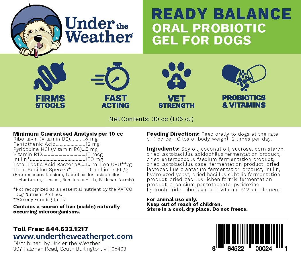 Under the Weather Ready Balance Tube 30cc Dog Supplements  