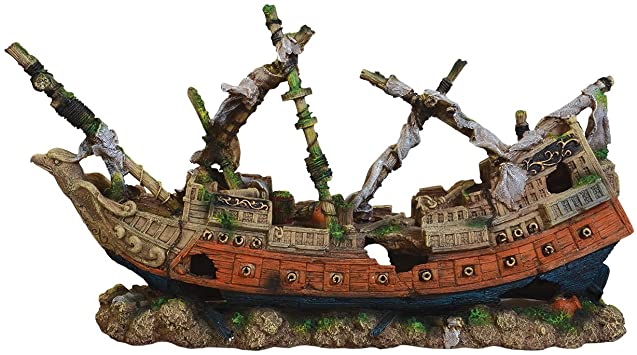 Underwater Treasures Broken Pirate Ship  