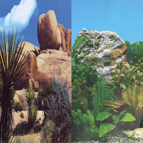 Underwater Treasures Grassy Peaks/Green Abyss Reversible Background - 20" - Sold by the...