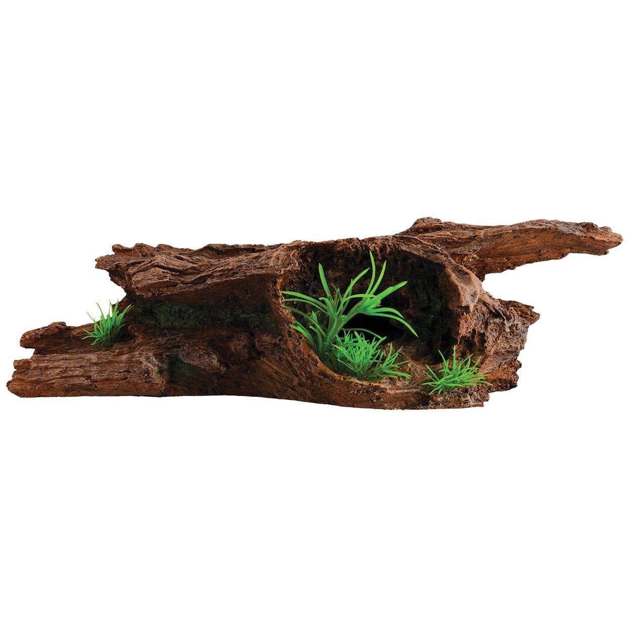 Underwater Treasures Log with Plants  