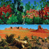 Underwater Treasures Red Butterfly/Desert Reversible Background - 24" - Sold by the Foot - 50 Feet  