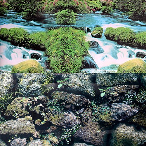 Underwater Treasures Stoney Brook/Rock Wall Reversible Background - 24" - Sold by the F...