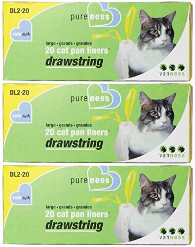 Van Ness Drawstring Valu-Pak Cat Pan Liners - Ivory - Large - 20 Count  