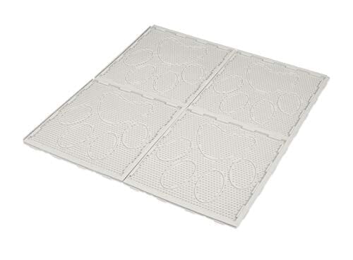 Van Ness Trackless Litter Mat Tiles Cat Mats - White - 4 Pack - 4 Count  