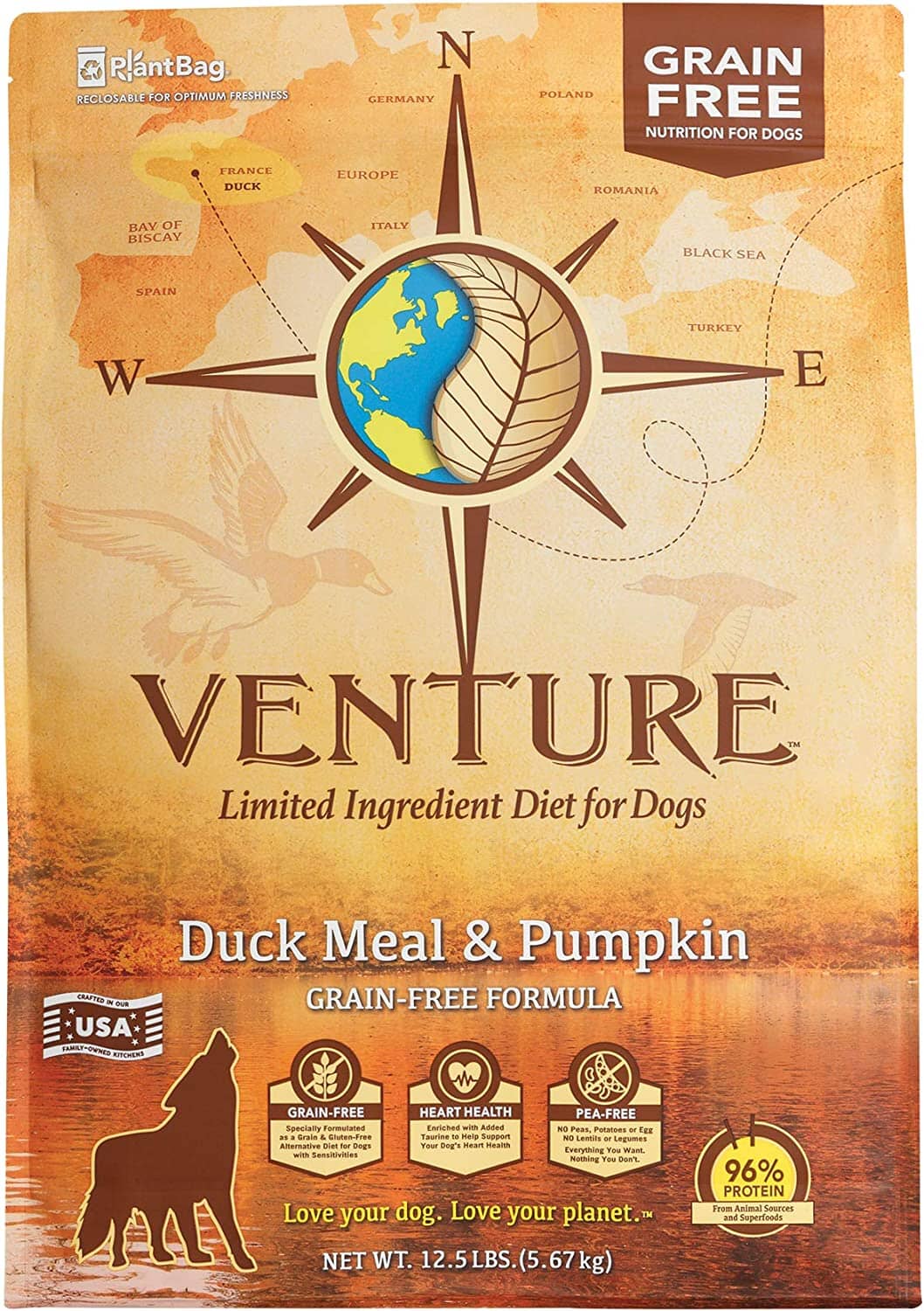 Venture Limited Ingredient Diet Grain-Free Dry Dog Food - Duck/Pumpkin - 12.5 Lbs  