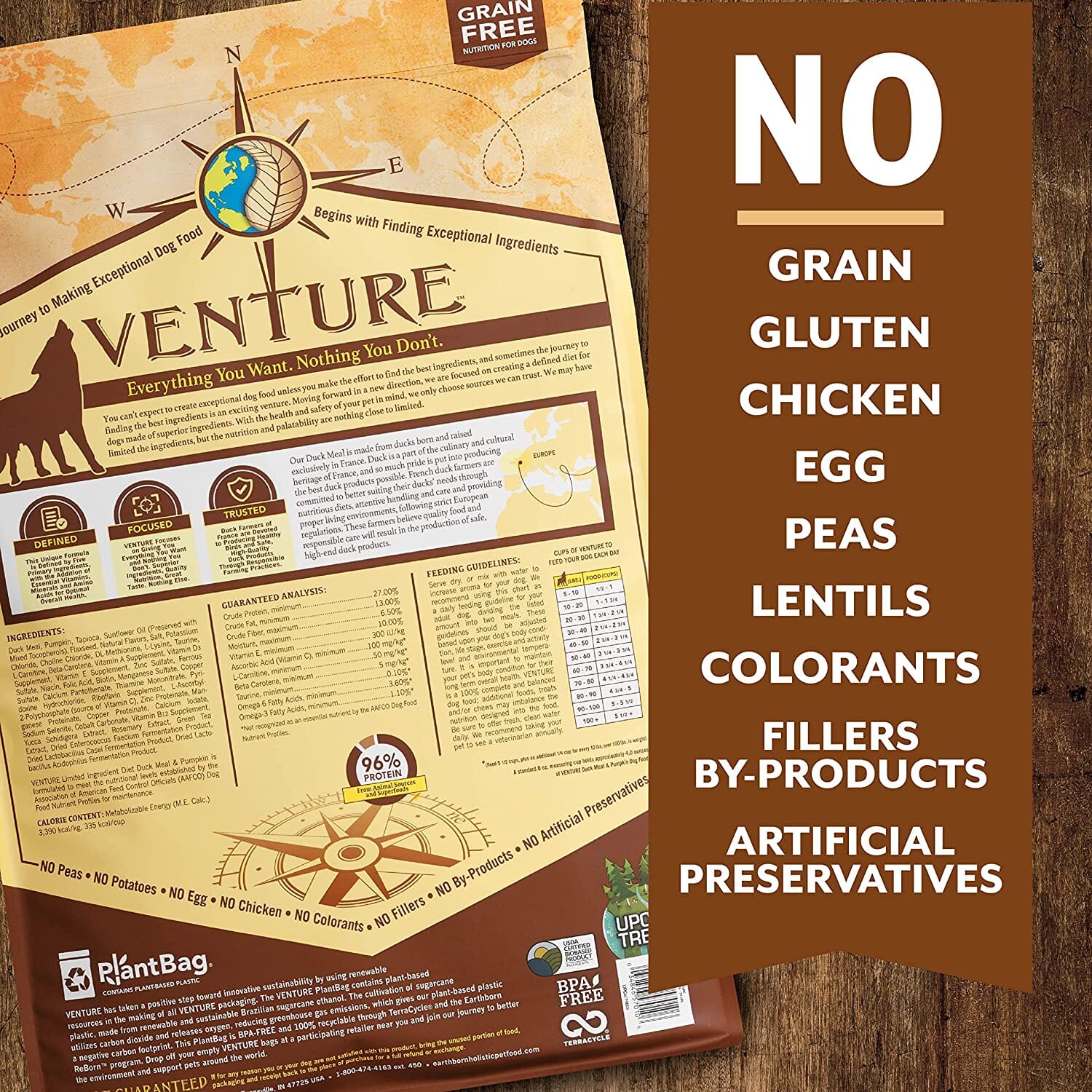 Venture Limited Ingredient Diet Grain-Free Dry Dog Food - Duck/Pumpkin - 25 Lbs  