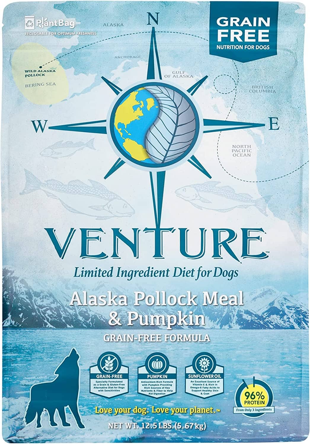 Venture Limited Ingredient Diet Grain-Free Dry Dog Food - Pollock/Pumpkin - 12.5 Lbs  