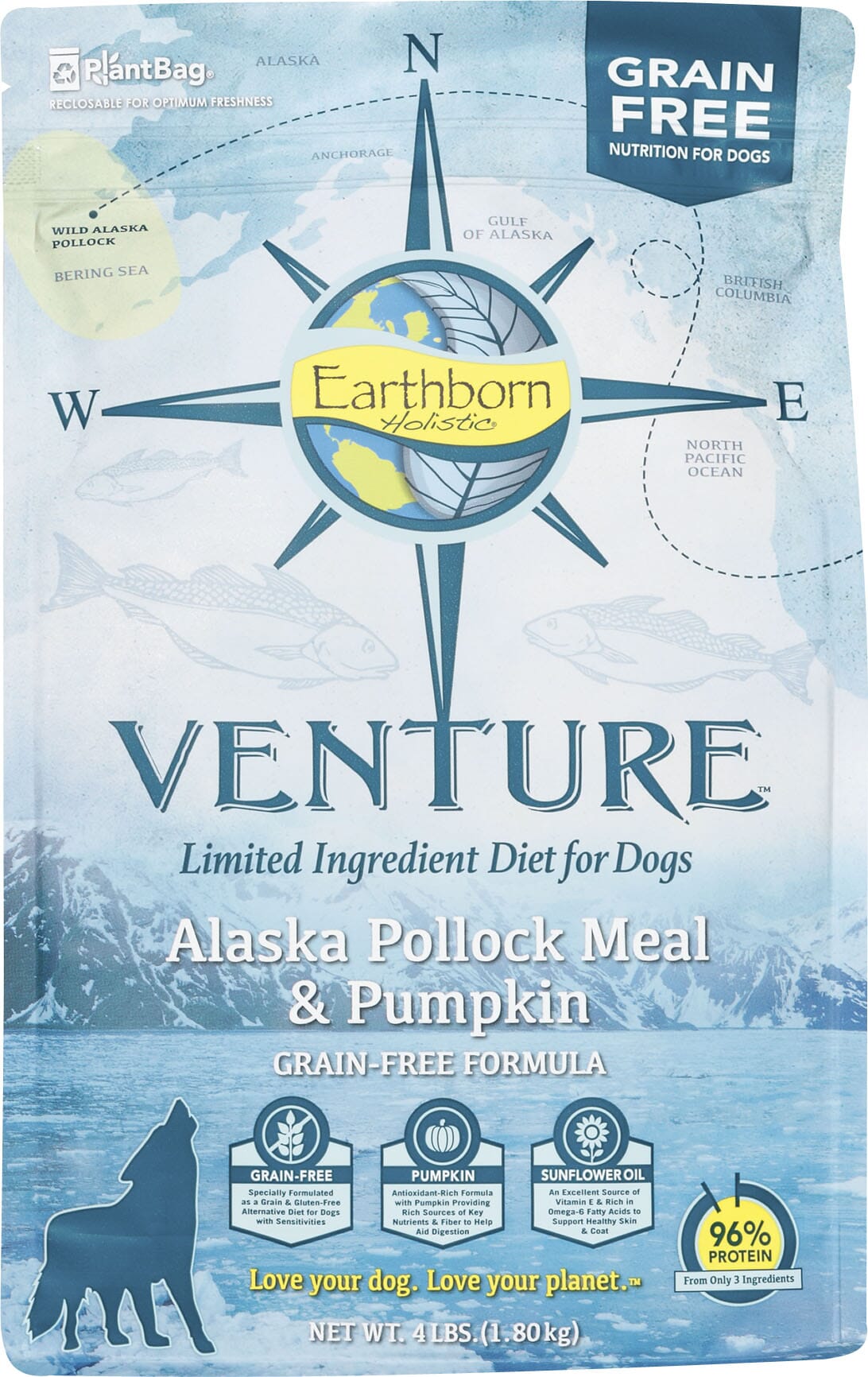 Venture Limited Ingredient Diet Grain-Free Dry Dog Food - Pollock/Pumpkin - 4 Lbs  