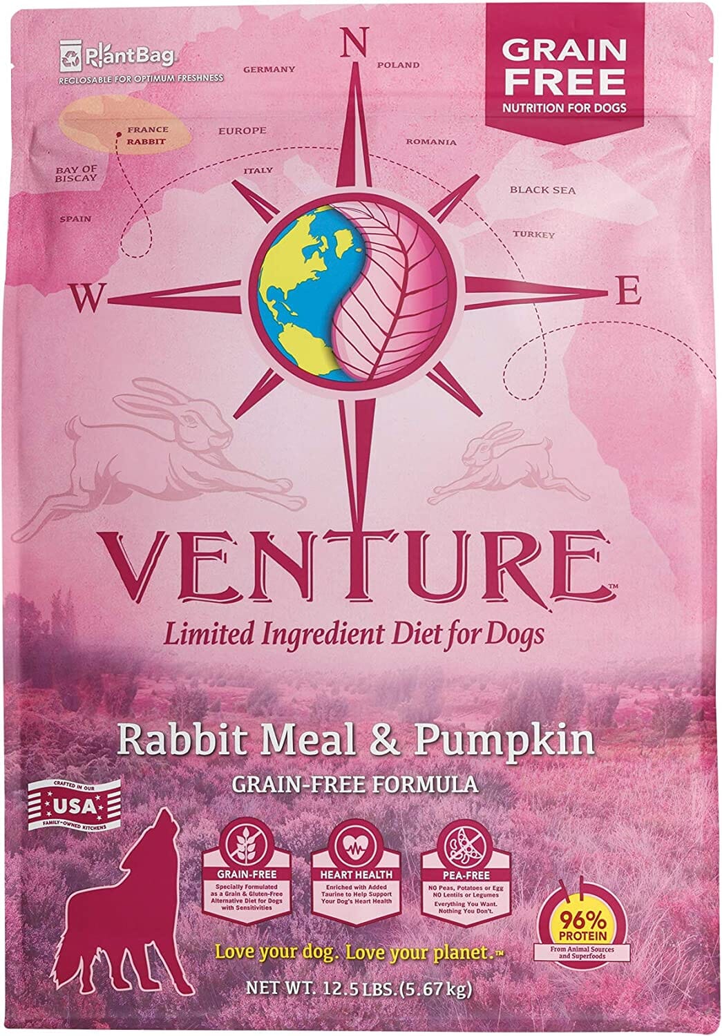 Venture Limited Ingredient Diet Grain-Free Dry Dog Food - Rabbit - 12.5 Lbs  