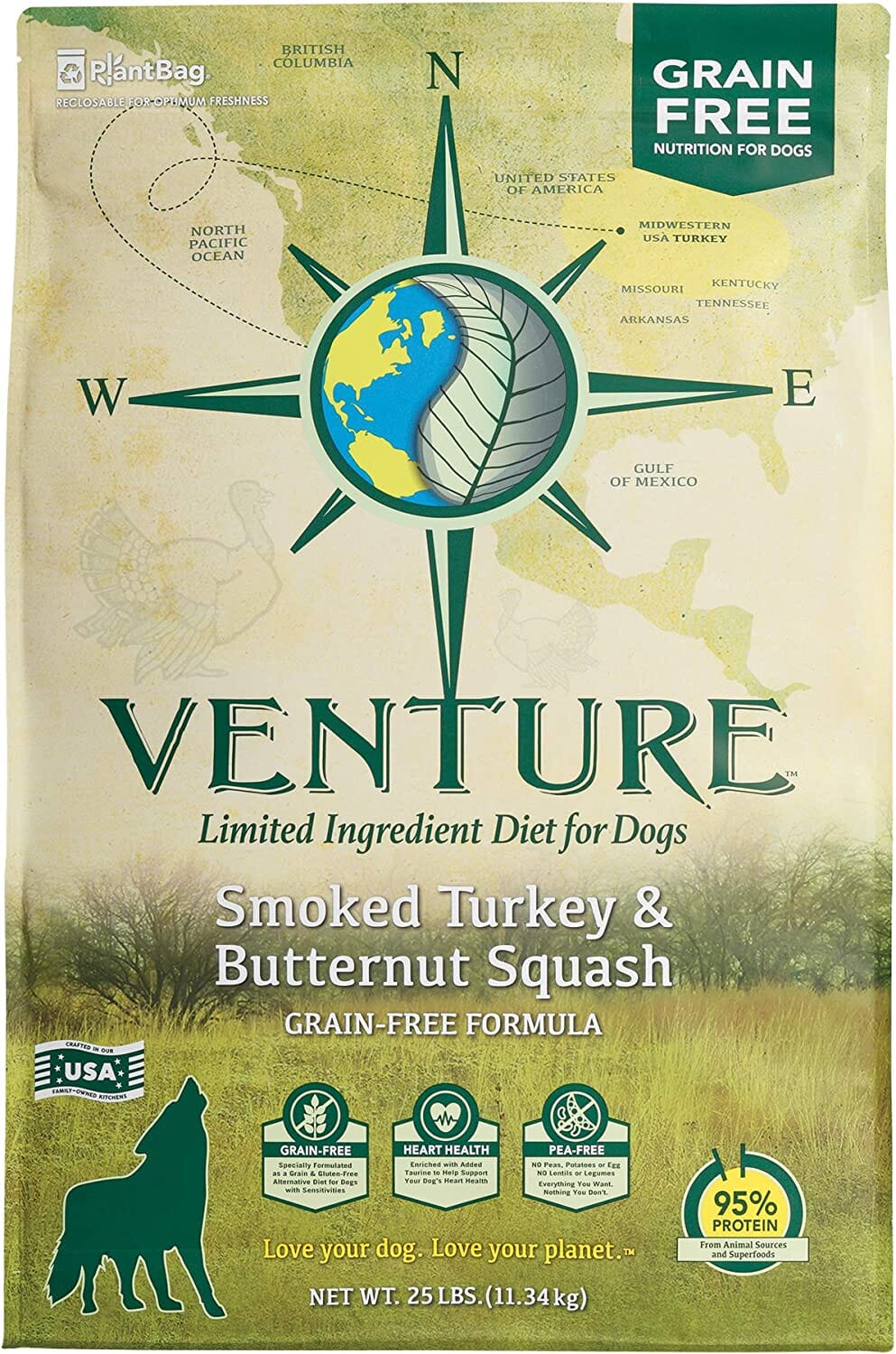 Venture Limited Ingredient Diet Grain-Free Dry Dog Food - Turkey/Squash - 25 Lbs  