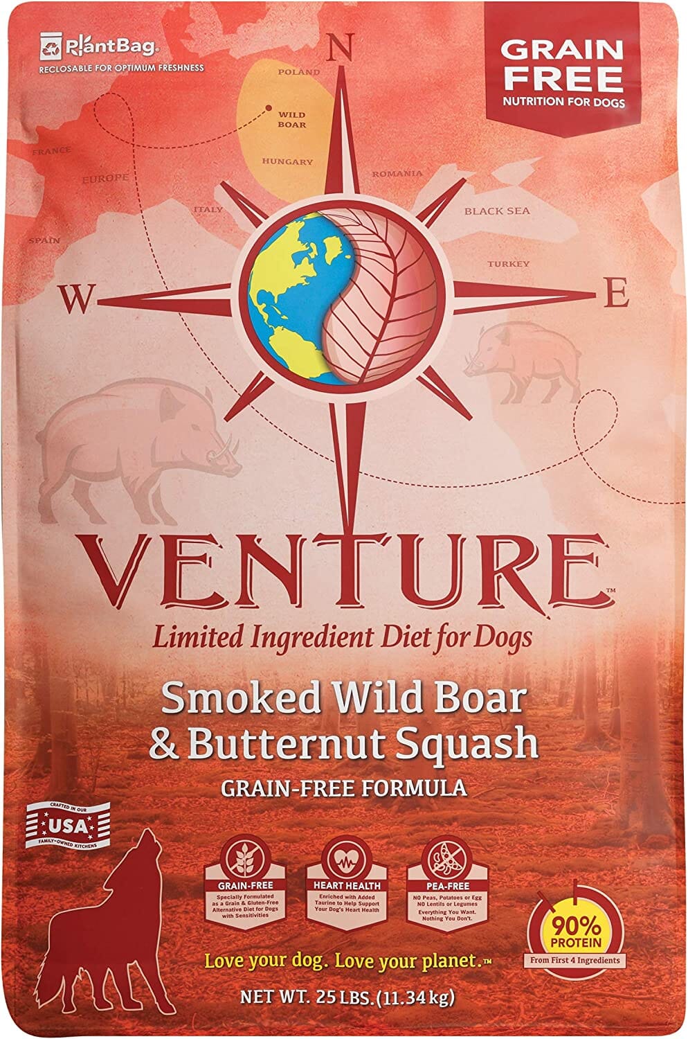 Venture Limited Ingredient Diet Grain-Free Dry Dog Food - Wild Boar - 25 Lbs  