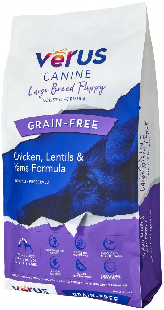 Verus Grain-Free Fresh Meat Formula Large Breed Puppy Dry Dog Food - 12 lb Bag