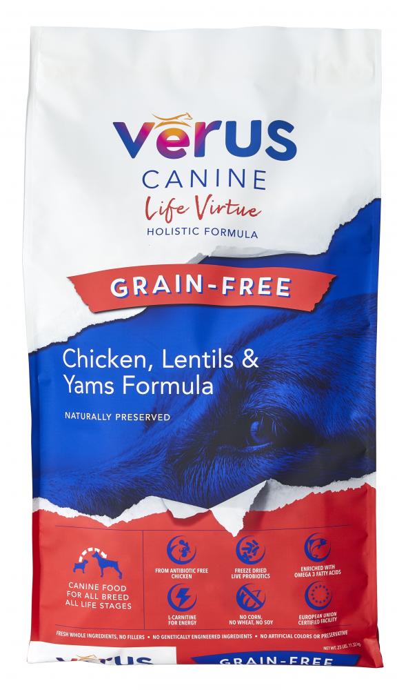 Verus Grain-Free Fresh Meat Formula Life Virtue (Chicken) Dry Dog Food - 12 lb Bag  