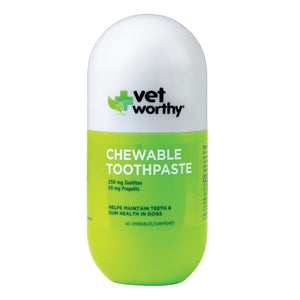 Vet Worthy Chewable Toothpaste Dental Dog Care - 60 ct Capsule Bottle