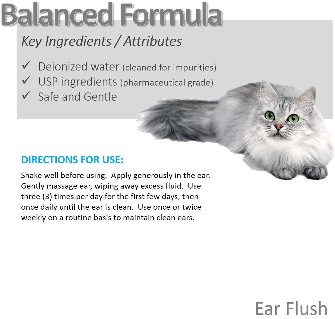 Vet Worthy Feline Ear Flush Cat and Dog Supplement - 4 oz Bottle  