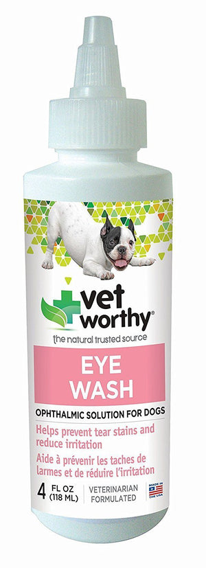 Vet Worthy First Aid Eye Wash for Dogs and Cats - 4 oz Bottle