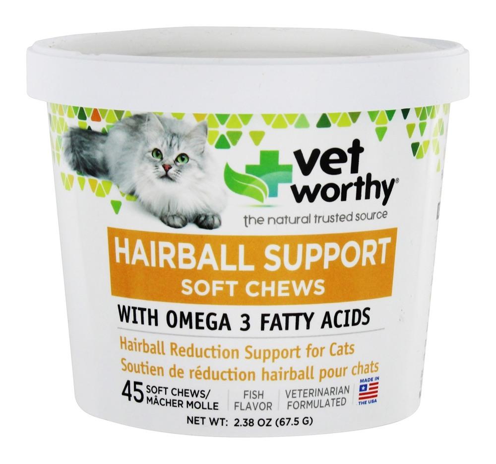 Vet Worthy First Aid Hairball Soft Chew Aid Cat Healthcare - 45 ct Cup  