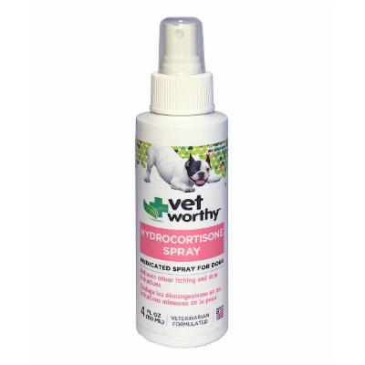 Vet Worthy First Aid Hydrocortisone Spray For Dogs - 4 oz Bottle  