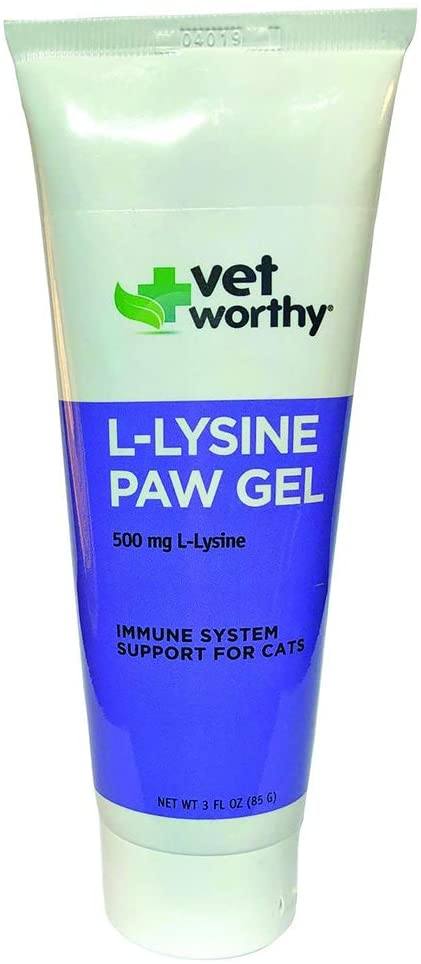 Vet Worthy First Aid Lysine Paw Gel Cat Healthcare - 3 oz Gel Tube
