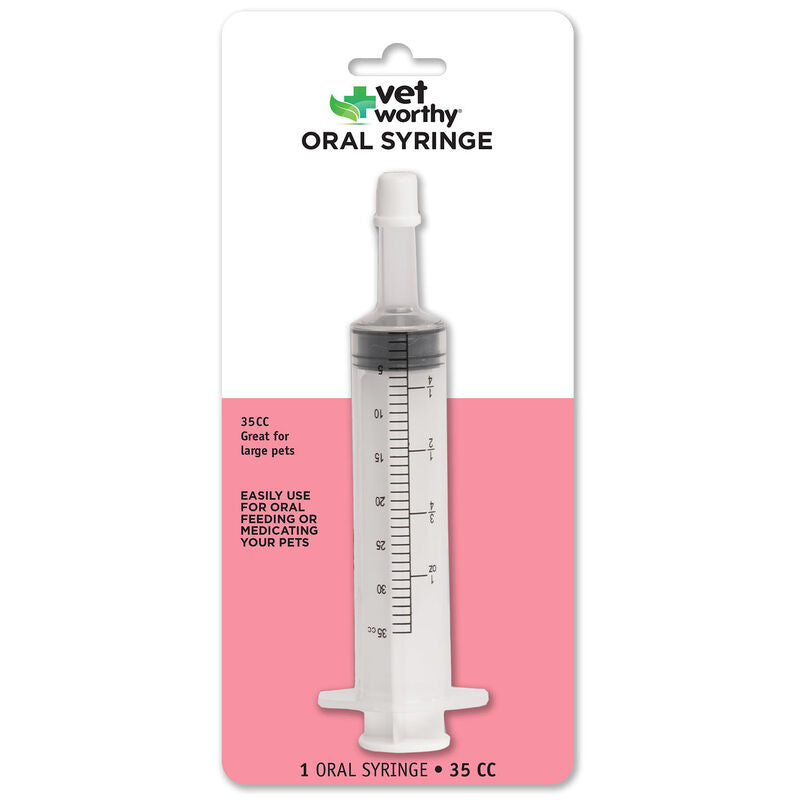 Vet Worthy First Aid Pet Oral Syringe Medical Dog Supplies - 35 cc  