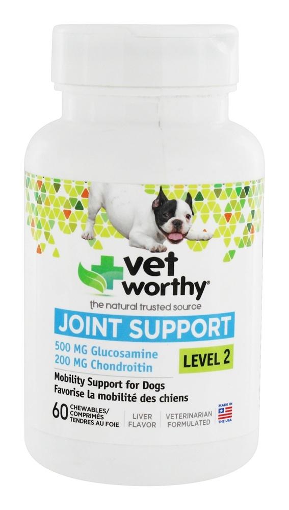 Vet Worthy Joint Support Level 2 Chewable Dog Supplements - 60 ct Capsule Bottle  