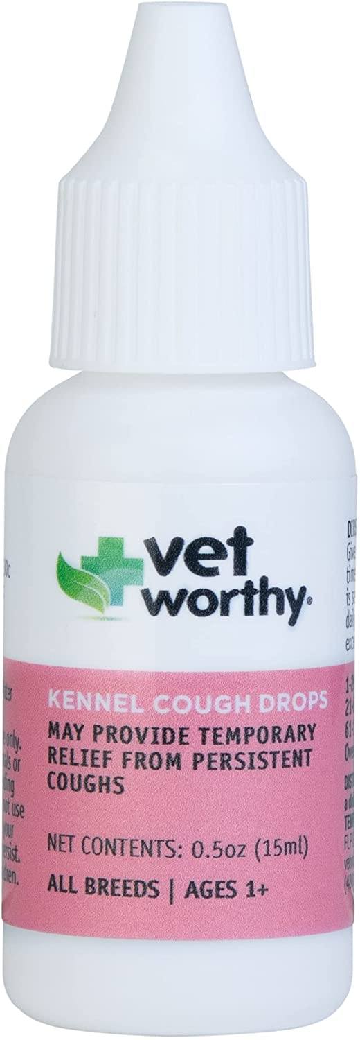 Vet Worthy Kennel Cough Cat and Dog Supplement - .5 oz Liquid Bottle