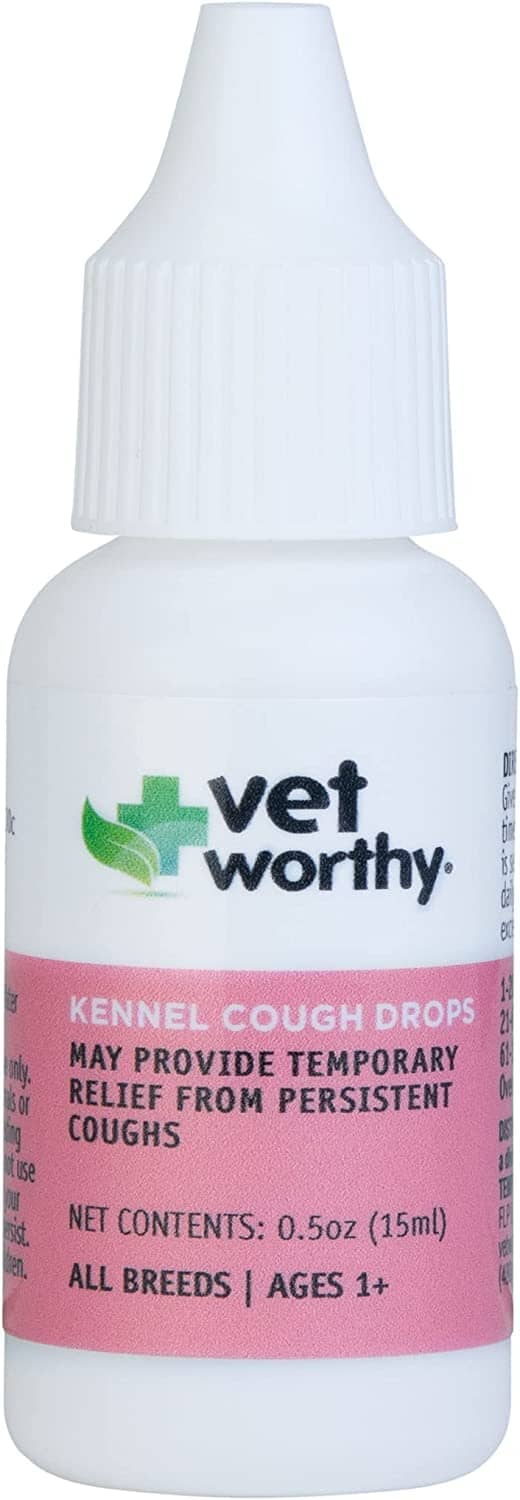 Vet Worthy Kennel Cough Drops for Dogs - .5 Oz Liquid Bottle