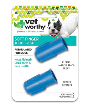 Vet Worthy Pet Fingerbrush (2 Dental Dog Care - Pack)