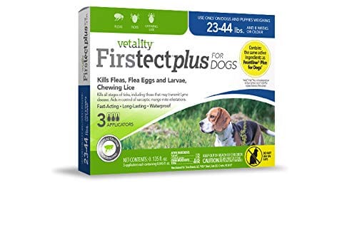 Vetality Firstect Plus Flea and Tick for Dogs - 23 - 44 Lbs - 3 Pack  