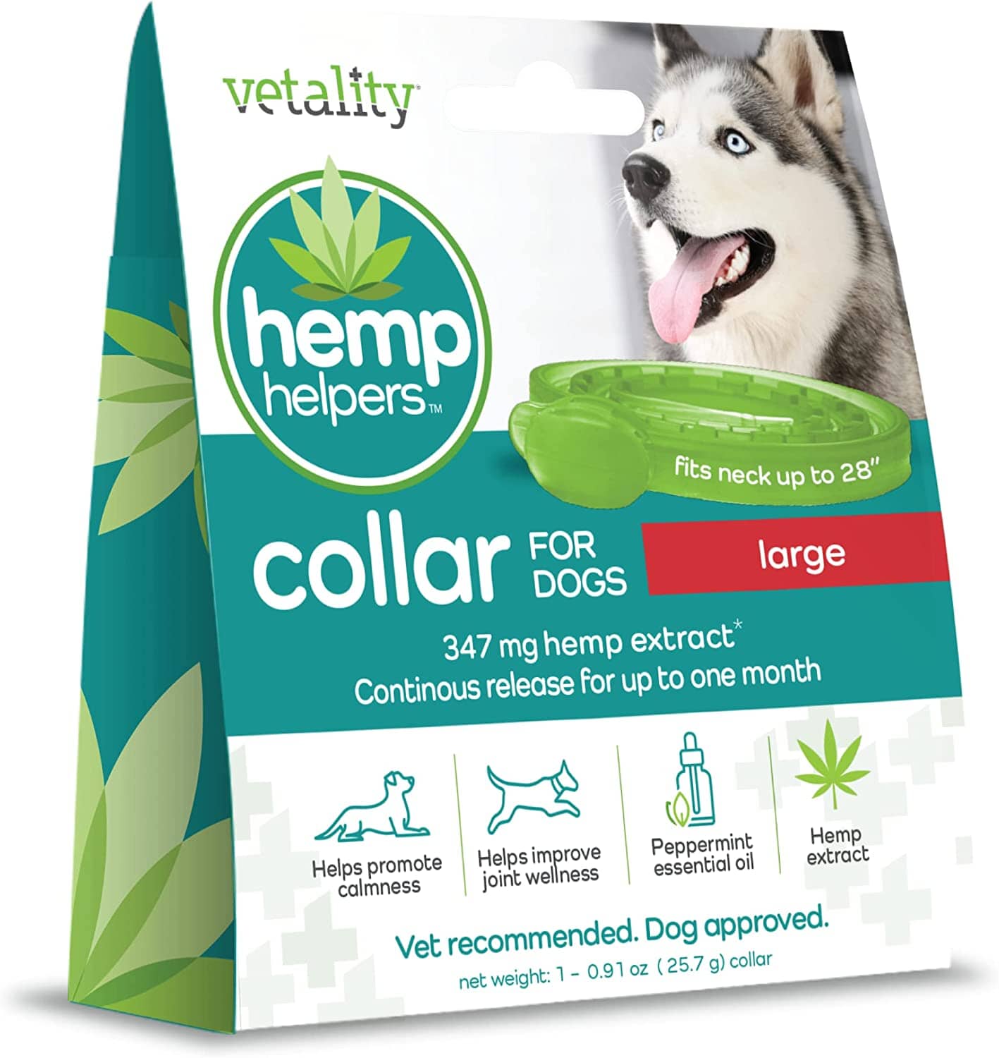 Vetality Hemp Helpers Collar for Dogs - Large - 1 Count  