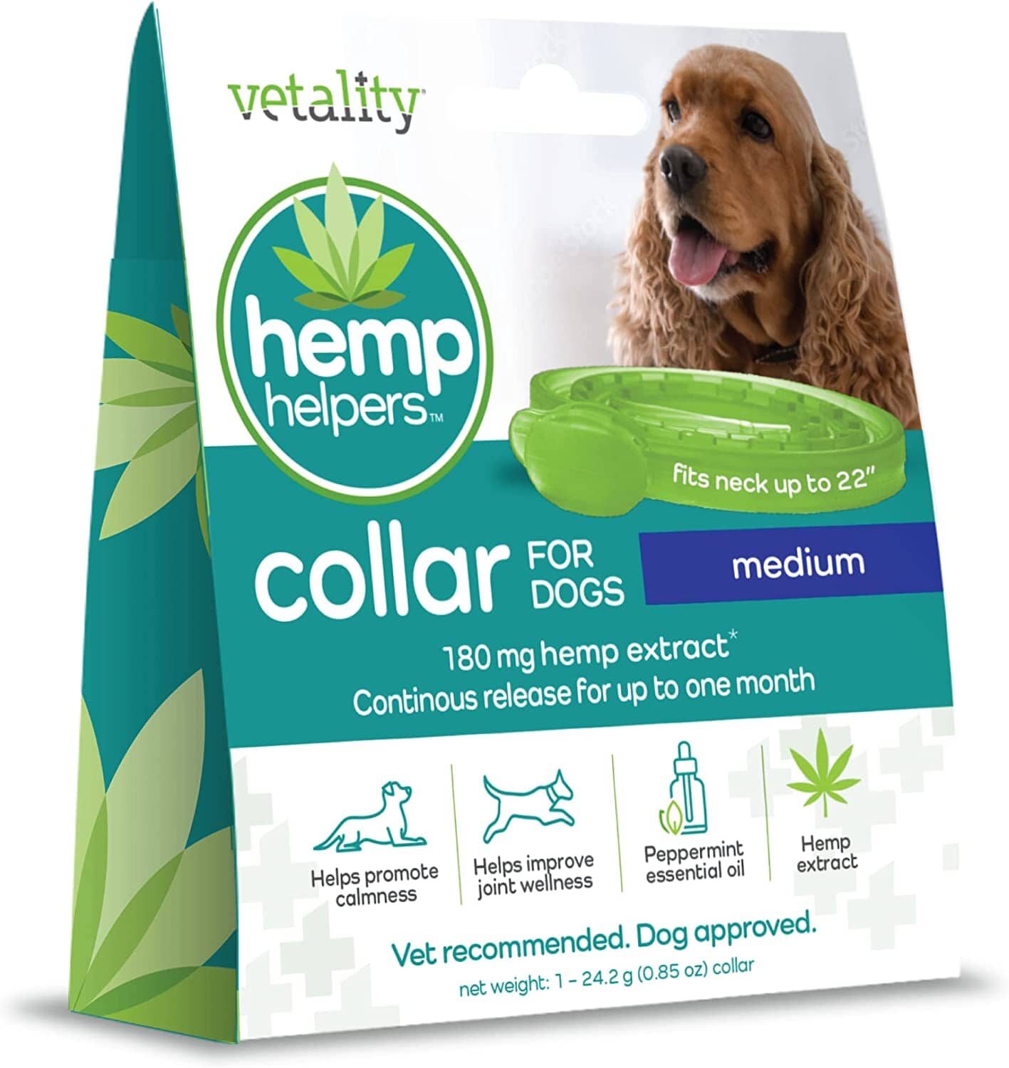 Vetality Hemp Helpers Collar for Dogs - Medium - 1 Count  